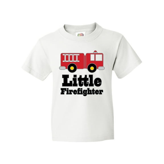 Inktastic Little Firefighter Fire Engine Youth T-Shirt