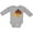 AC-Heather Grey, variant on Gobble Til' You Wobble Boys or Girls Long Sleeve Baby Bodysuit