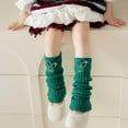 thumbnail image 4 of NAISIBABY Girls Christmas Leg Warmers, Stretchy Loose Comfort Fit Thicken Cotton Knitted Knee High Socks Green Free Size, 4 of 4