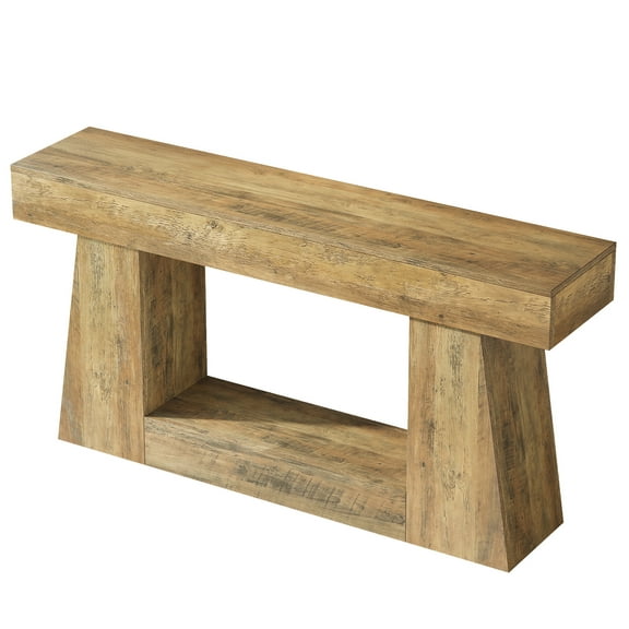 Resenkos Solid Wood Console Table, Wooden Entryway Side Table, Narrow Sofa Table, Minimalist Living Room Accessory, Sturdy Entryway Furniture