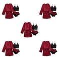 thumbnail image 2 of mmirethe Winered Experience Comfort Soft And Lightweight Women Pyjama Set Multiple Sizes Available Winered S 5Set, 2 of 6