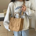 thumbnail image 2 of Elegant Canvas Tote Bag With Multiple Pockets, Versatile Crossbody Bag, Multi-Compartment Bag For Moms, Portable Layered Tote For Outings, 2 of 6