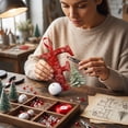 thumbnail image 4 of LEFXSMR Christmas Letter Ornaments, 3.54" Snowman Red Alphabet Initial Ornaments, Letters Christmas Tree Decorations Party Gifts DIY Decor, 4 of 5