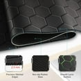 thumbnail image 4 of Gaming Mouse Pad Large, Computer Desk Mat Large with Stitched Edges & Rubber Base, 35.4x15.7in Big Mouse Pad Keyboard Mat Large Mousepad for Desk, Gaming, Work, Honeycomb Black Green, 4 of 6