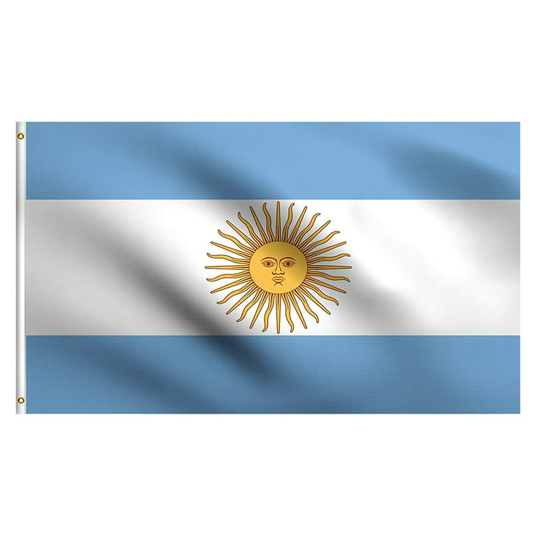 3x2ft Argentina Flag - Bright Colors And UV Fading - Canvas Head And Double  Stitching - Argentina Flag Polyester with Brass Clasp 3 X 2ft 