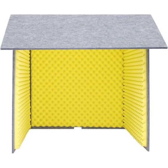 Foldable Microphone Isolation Shield, Foldable Mic Shield with Double Layer Acoustic Construction Soundproof Cover Tabletop Vocal Recording Cover for Recording Studios