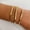 Gold,3mm, variant on 3/4/5mm Woman 14K Gold Plated Herringbone Flat Snake Chain Bracelet Bangle 7-9''-Gold-5mm-9 in