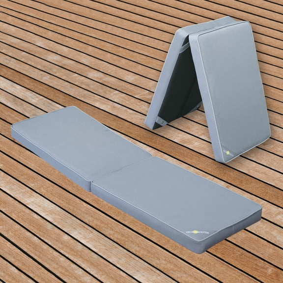 Oceansouth Hinged Type Boat Cushions Bench Seat Length 48" x Width 12" - Gray