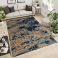 thumbnail image 3 of Autumn Dry Branch Area Rugs, 4x6ft Navy Blue Luxury Large Bedroom Carpet, Foldable Washable Rubber Backed Non Slip Indoor Outdoor Rug, 3 of 6