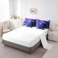 thumbnail image 5 of Homewish Kids Children Flying Butterflies Bedding Comforter Set 7pcs,Chic Floral Flowers Queen Bedding Sets Super Cozy,Bling Starry Sky Glitter Queen Sheet Sets,Ultra Soft Home Decor,Reversible, 5 of 8