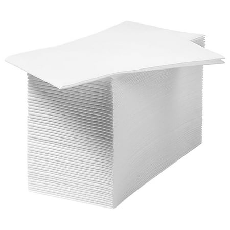 DEEPCRAFF 100Pcs White Thick Paper Napkins for Bathroom Guest Towels and Formal Dinner Events
