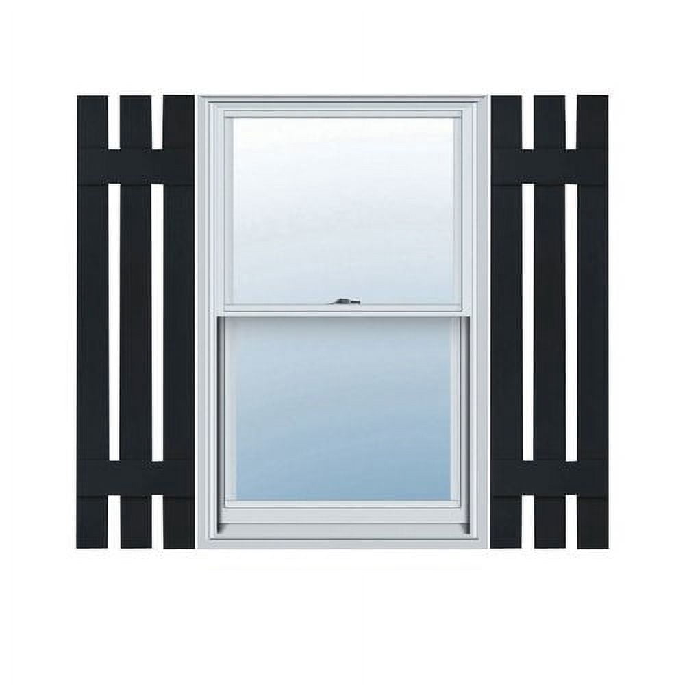 12"W x 55"H Lifetime Vinyl, Standard Three Board Spaced, Board-n-Batten Shutters, w/Installation Shutter-Lok's & Matching Screws (Per Pair), Wicker