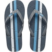 Showaflops Shower and Water Sandals - 11/12 - Gray/Turquoise/White Stripe