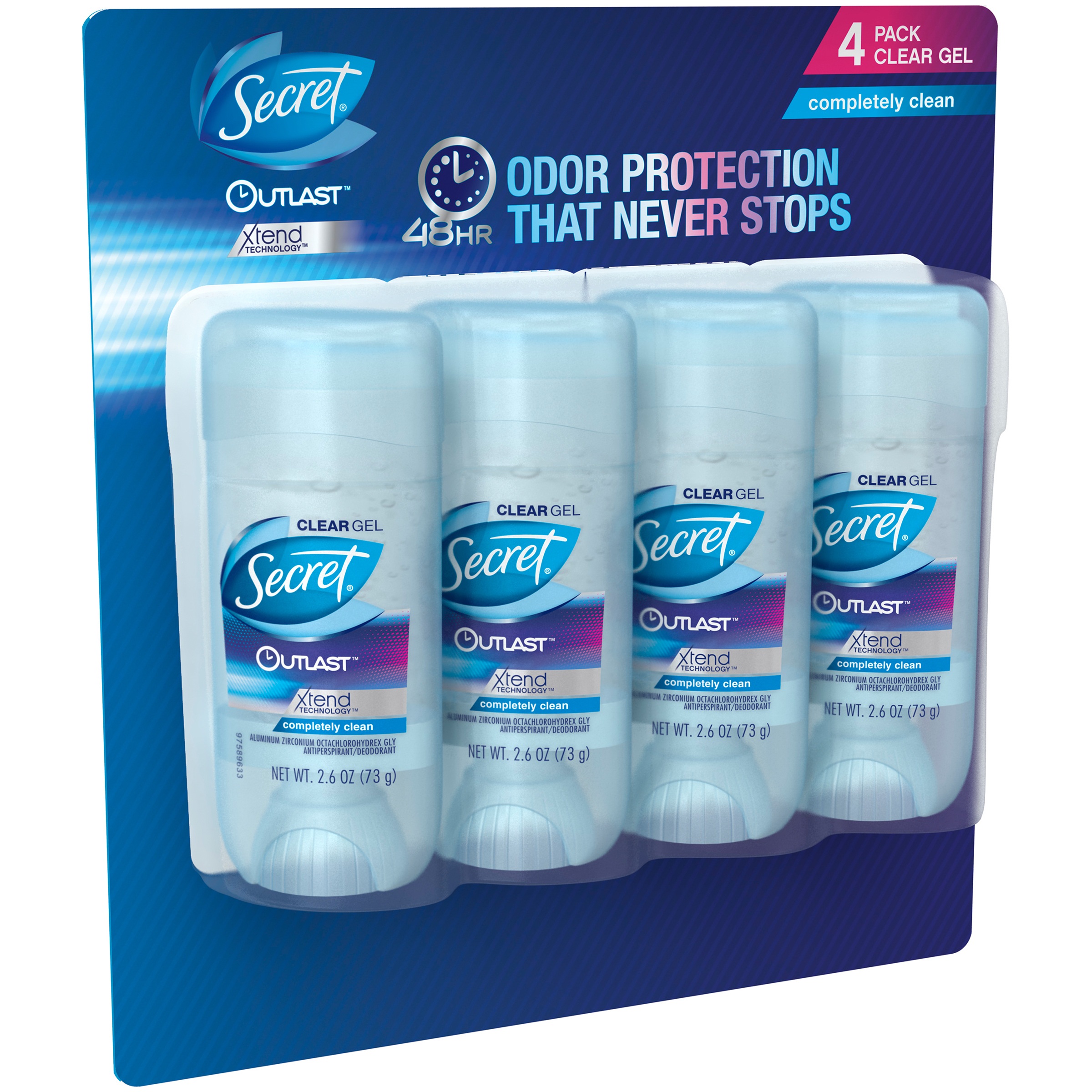 Secret® Outlast? Completely Clean Clear Gel Deodorant 42.6 oz. Sticks