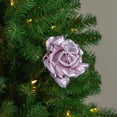 thumbnail image 3 of Northlight Blush Pink Velvet Rose Clip Christmas Ornament, 3 of 3