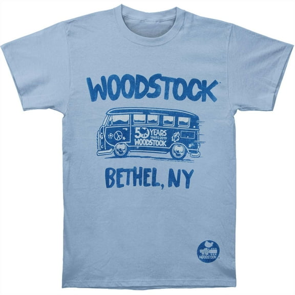 Men's Woodstock Bethel Bus T-shirt XX-Large Blue