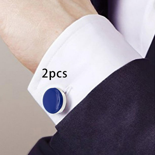 Gemelos clásicos de 2 piezas para decoración de camisas de hombre, decoración de ropa de negocios para formales, cubiertas de botón , Azul Fernando Cubiertas de botones