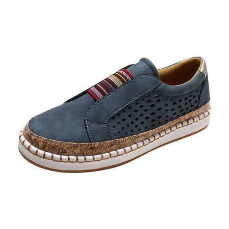 

Juebong European And American Fashion Big Size Hot Style Casual Womens Single Shoes Blue Size 8.5