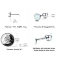 thumbnail image 7 of TANGPOET Sterling Silver Earring 925 Opal Round Female Ear Studs Jewelry Gift for Women, 7 of 7