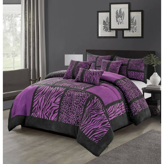 Empire Home 6-Piece Comforter set Safari Zebra Suede Super Soft