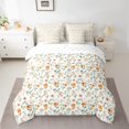 thumbnail image 2 of Homewish Spring Flower 7pcs Bedding Comforter Set,Country Flower Floral Queen Bedding Sets,Beige Orange Green Queen Sheet Sets For Girl Kids,Breathable Home Decor Reversible, 2 of 8