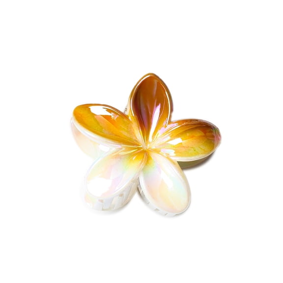Resin Claw Hair Clips Hair Accessories for Women & Girls Flower golden 80x35mm