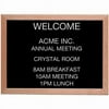 Aarco Products AOFD1824 Red Oak Framed Letter Board Message Center