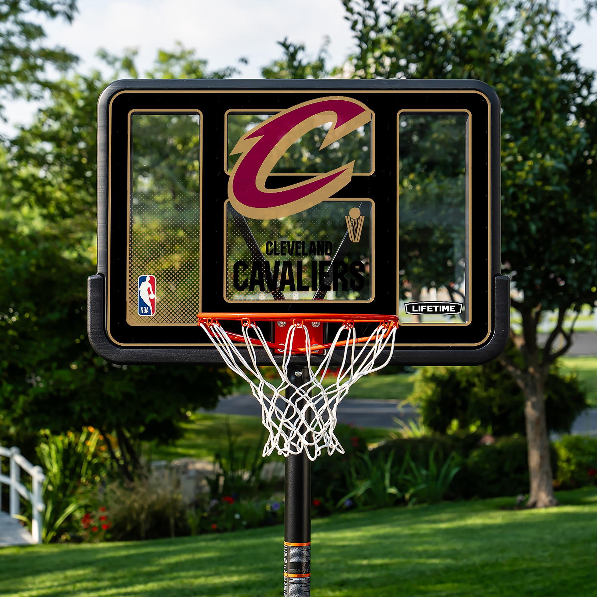 Lifetime NBA Cleveland Cavaliers 44" Portable Basketball Hoop with Wheels - 7.5 to 10 Ft Adjustable Height