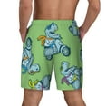 thumbnail image 4 of Goofa Motorcycle Riding Dinosaur Printed Men's Swim Trunks Board Shorts Quick Dry Mens Swimming Trunks with Compression Liner,Breathable Fit Hawaii Beach Shorts-3X-Large, 4 of 9