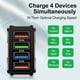 thumbnail image 3 of Cargador rápido de pared para teléfono móvil, dispositivo de carga de 48W con 4 puertos USB, enchufe europeo y estadounidense, 3,0, para iPhone 14 Pro Max, Samsung y Xiaomi, 3 of 4