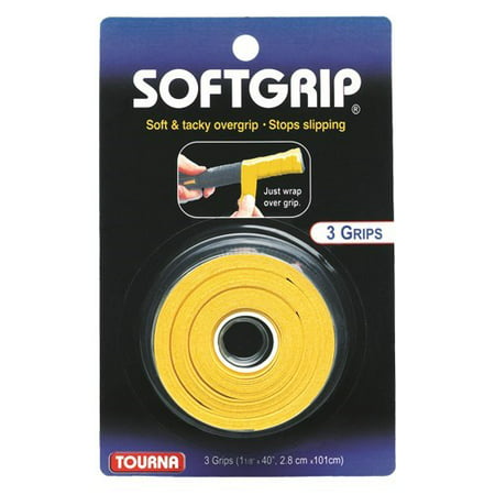 Tourna Tennis Racquet Over Grip Softgrip 1 Yellow Overgrip Badminton (Best Squash Racquet Brand)