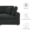 thumbnail image 3 of Modular Loveseat Sofa Couch, Black, Fabric, Living Kitchen Cafe Bistro Hospitality Restaurant, Modern Contemporary HB34753, 3 of 5