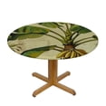 thumbnail image 3 of WYYP Banana Tree Round Tablecloth for Picnic Dining Kitchen Farmhouse 100% Polyester Waterproof Resistant Fabric White, 3 of 8
