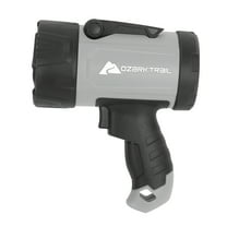 Ozark Trail 1000 Lumen LED Spotlight with Rubber Bumpers with Green Hunting Flashlight Light, AA Battery
