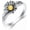 04-Daisy, variant on Vintage Birthday Flower Rings for Women 925 Sterling Silver Birth Flower Jewelry Gifts for Mom Wife