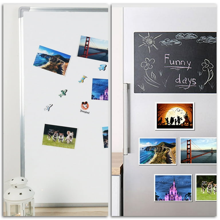 5 Sheets Adhesive Magnetic Sheets Non-Printable Paper 4x6 Inches 20mil DIY Photo Frame Magnet, Size: 4 x 6, White