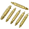 thumbnail image 3 of 6X Gold Damaged Screw Extractor Drill Bit Set Stripped Broken Screw Bolt Remover Extractor Easily Take Out Demolition Tools, 3 of 10