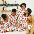 thumbnail image 1 of PatPat - Conjunto de pijamas navideños de familia con estampado de dibujos animados de pan de jengibre, 1 of 2