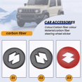thumbnail image 5 of Real Carbon Fiber Steering Wheel Center Sticker Cover for Suzuki Jimny 2019 2020, 5 of 5