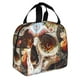 thumbnail image 2 of Balery Rose Floral Skull Bolsa de Almuerzo Aislada – Caja de Almuerzo con Papel de Aluminio Grueso, Mantiene la Comida Fresca por 4 Horas, 2 of 8