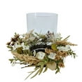thumbnail image 4 of Mainstays Indoor Decorative Hurricane Pillar Candle Holder with Faux Florals, 8 Inch, 4 of 8