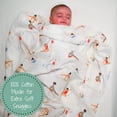 thumbnail image 6 of LollyBanks Gymnastics Swaddle Blanket 100% Muslin Cotton; 47 x 47 inches Soft Breathable Muslin Baby Swaddles, Unisex  for Girls and Boys, Baby Care Essentials, Registry and Gift, 6 of 6