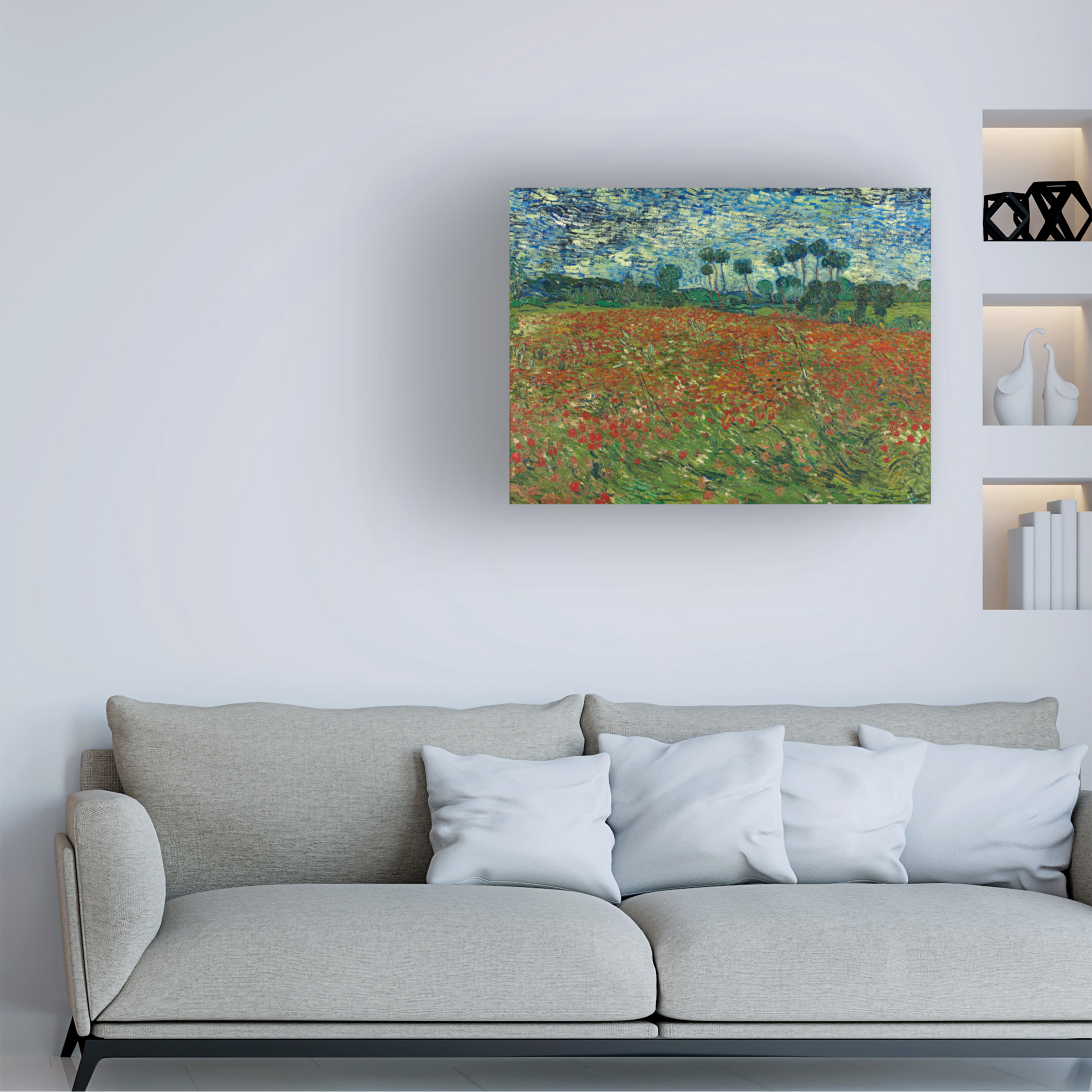Van Gogh 'Poppy Field' Canvas Art