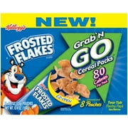 Kelloggs Frosted Flakes Grab 'N Go Cereal Packs, 8 ea