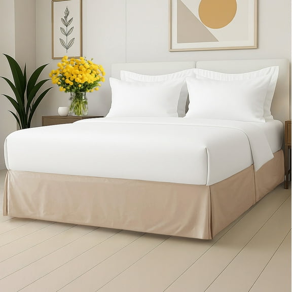 CGK Linens Premium Pleated Polyester Bed Skirt
