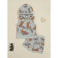 thumbnail image 3 of Bagilaanoe 2pcs Infants Boys Girls Summer Outfit Sets Baby Tiger Printed Sleeveless Hooded Tank Tops + Elastic Waist Shorts, 3 of 9