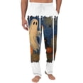 thumbnail image 4 of ASDFVBKG Mens Halloween Pyjama Jogger Pattern Loose Lounge Sleepwear Leisure Pajama Pant Yellow XL, 4 of 7