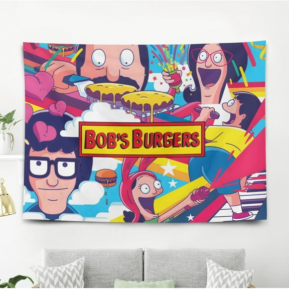 Bob's Burgers-Theme Anti-pilling Tapestry Gift Wall Hanging Backdrop for Room Bedroom Girls Fans Background Banner Party Birthday Supplies Decor