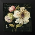thumbnail image 2 of Audit, Lisa 12x12 Black Modern Framed Museum Art Print Titled - Marche de Fleurs on Black II, 2 of 5