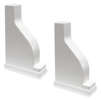 White Vinyl Pergola End Caps - 2x6 Rail (4-Pack) - Decorative Pergola Finishing Kit - Weather Resistant Outdoor Pergola Accessories - Easy to Install